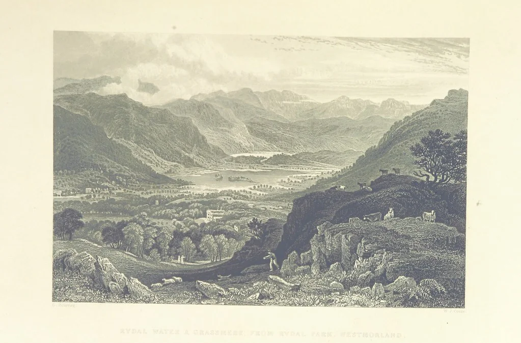 An illustration from Westmorland, Cumberland, Durham, and Northumberland, illustrated from original drawings by T. Allom, G. Pickering, &c. With descriptions by T. Rose, 1858, leaf 125
