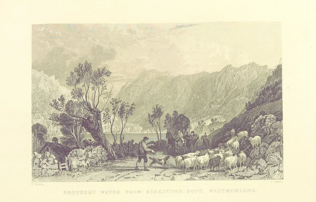 An illustration from Westmorland, Cumberland, Durham, and Northumberland, illustrated from original drawings by T. Allom, G. Pickering, &c. With descriptions by T. Rose, 1858, leaf 176