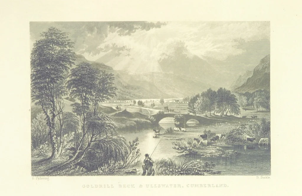 An illustration from Westmorland, Cumberland, Durham, and Northumberland, illustrated from original drawings by T. Allom, G. Pickering, &c. With descriptions by T. Rose, 1858, leaf 195