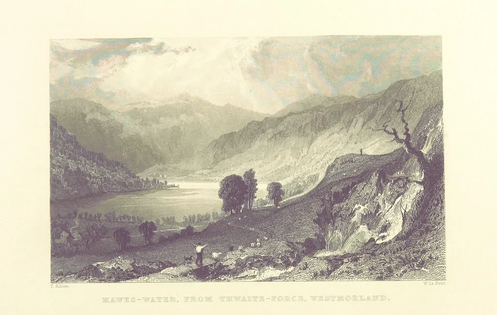 An illustration from Westmorland, Cumberland, Durham, and Northumberland, illustrated from original drawings by T. Allom, G. Pickering, &c. With descriptions by T. Rose, 1858, leaf 208