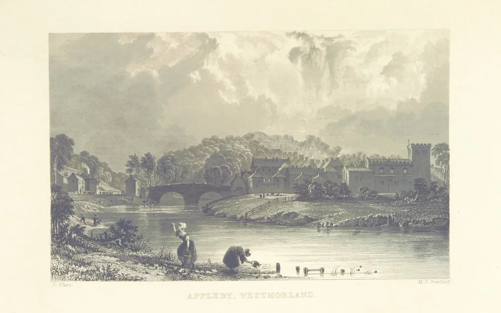 An illustration from Westmorland, Cumberland, Durham, and Northumberland, illustrated from original drawings by T. Allom, G. Pickering, &c. With descriptions by T. Rose, 1858, leaf 225