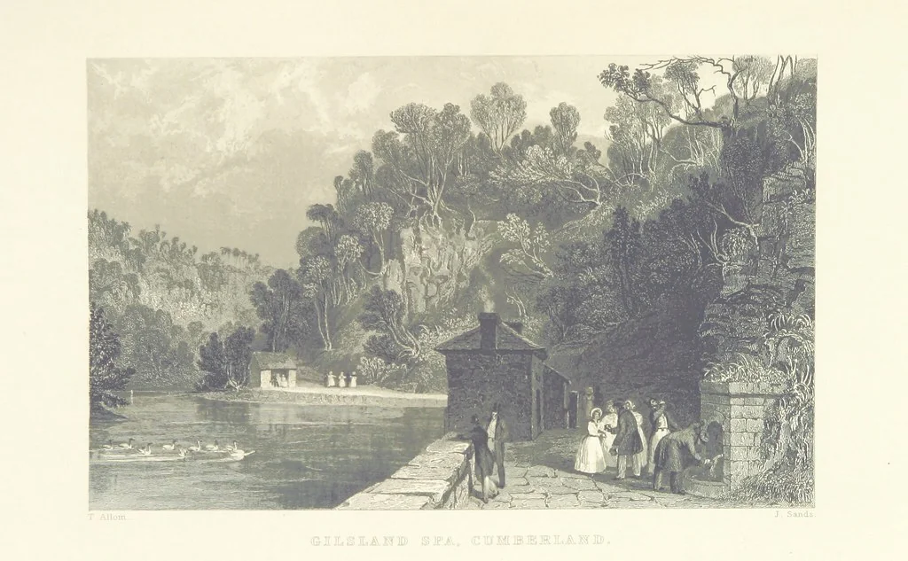 An illustration from Westmorland, Cumberland, Durham, and Northumberland, illustrated from original drawings by T. Allom, G. Pickering, &c. With descriptions by T. Rose, 1858, leaf 241