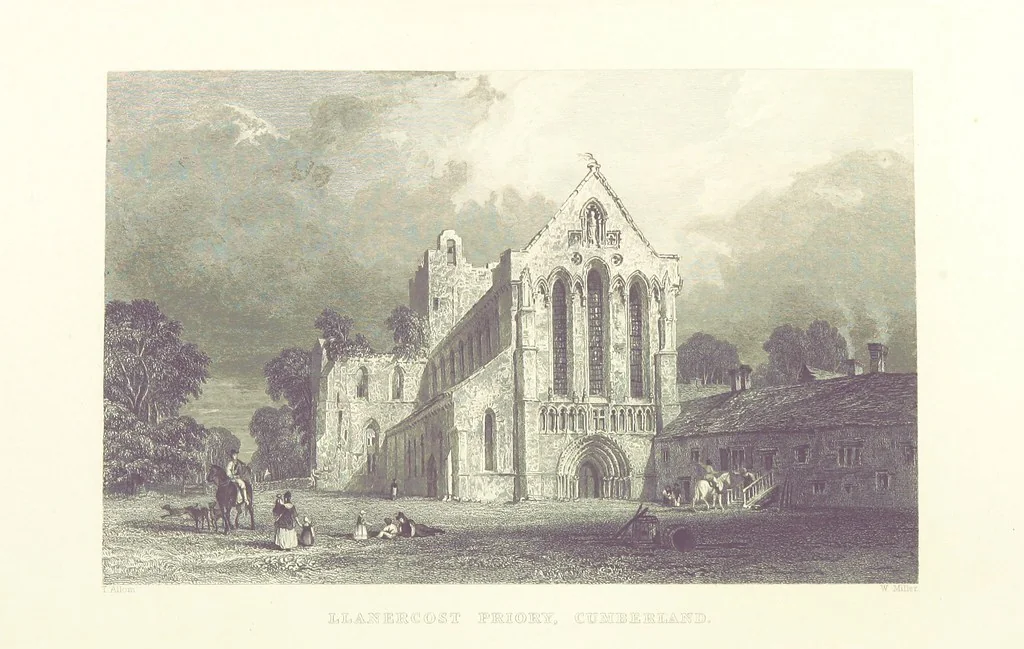An illustration from Westmorland, Cumberland, Durham, and Northumberland, illustrated from original drawings by T. Allom, G. Pickering, &c. With descriptions by T. Rose, 1858, leaf 244