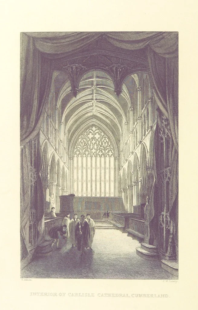 An illustration from Westmorland, Cumberland, Durham, and Northumberland, illustrated from original drawings by T. Allom, G. Pickering, &c. With descriptions by T. Rose, 1858, leaf 266