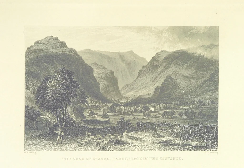 An illustration from Westmorland, Cumberland, Durham, and Northumberland, illustrated from original drawings by T. Allom, G. Pickering, &c. With descriptions by T. Rose, 1858, leaf 303