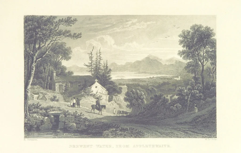 An illustration from Westmorland, Cumberland, Durham, and Northumberland, illustrated from original drawings by T. Allom, G. Pickering, &c. With descriptions by T. Rose, 1858, leaf 329