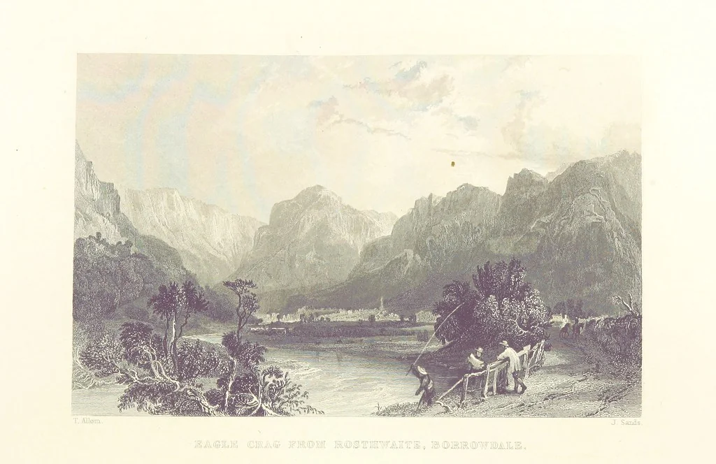 An illustration from Westmorland, Cumberland, Durham, and Northumberland, illustrated from original drawings by T. Allom, G. Pickering, &c. With descriptions by T. Rose, 1858, leaf 344