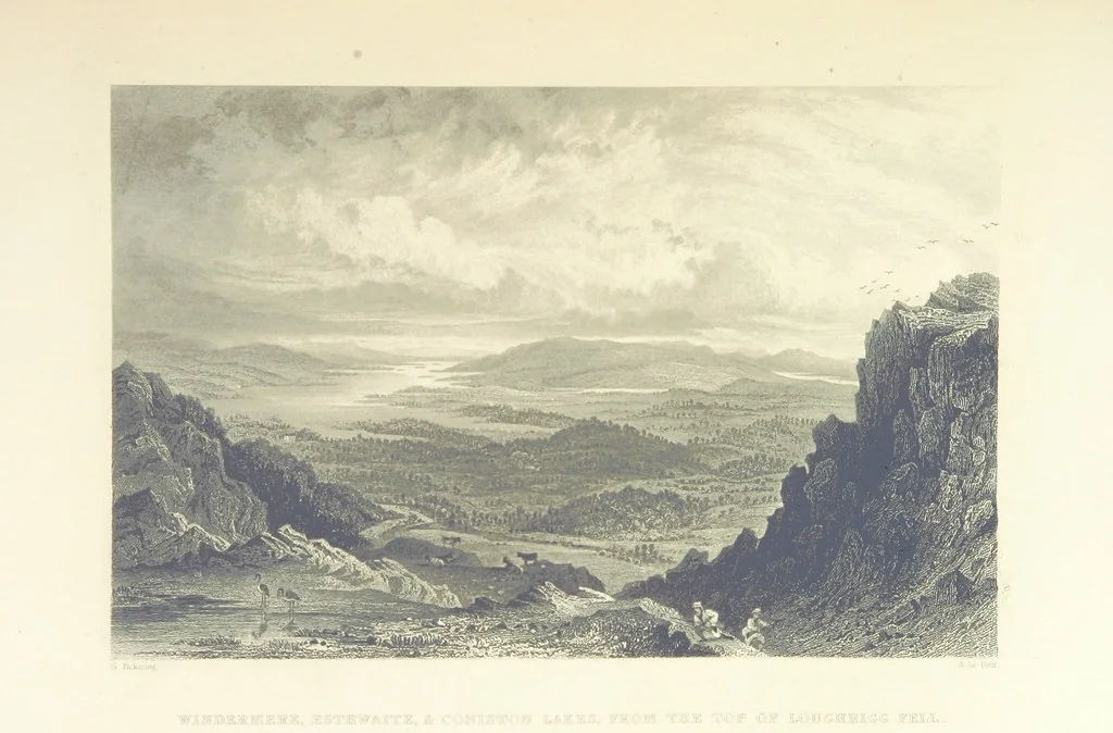An illustration from Westmorland, Cumberland, Durham, and Northumberland, illustrated from original drawings by T. Allom, G. Pickering, &c. With descriptions by T. Rose, 1858, leaf 417