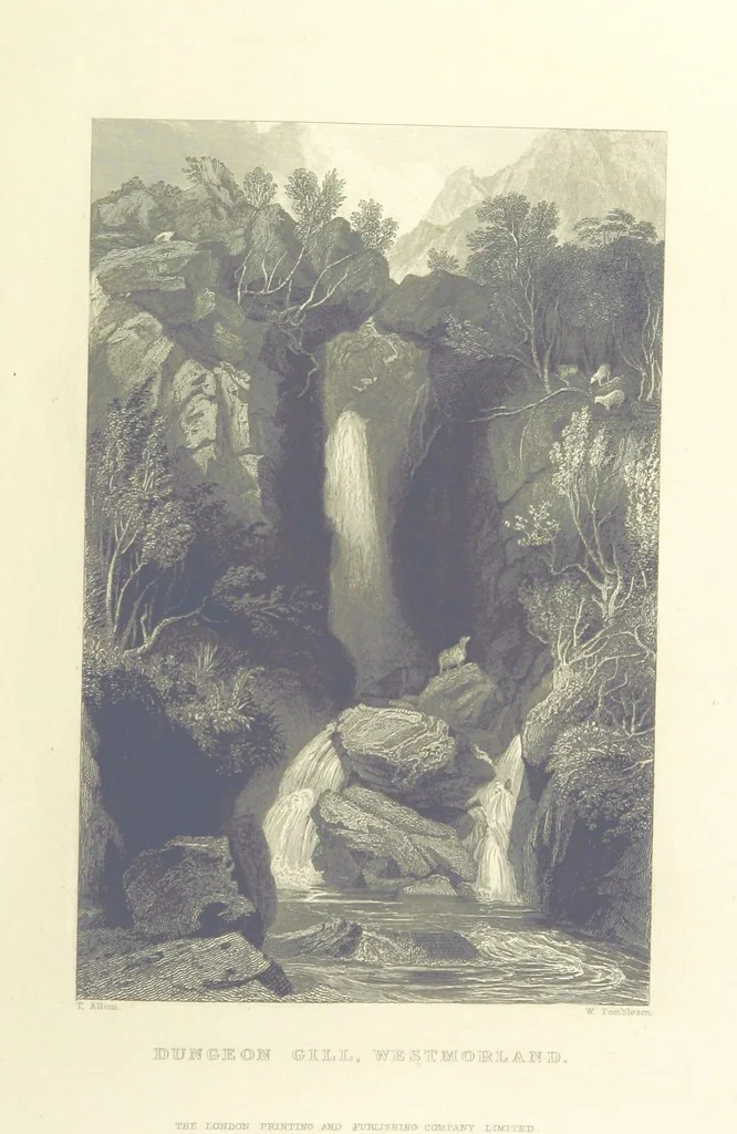 An illustration from Westmorland, Cumberland, Durham, and Northumberland, illustrated from original drawings by T. Allom, G. Pickering, &c. With descriptions by T. Rose, 1858, leaf 423