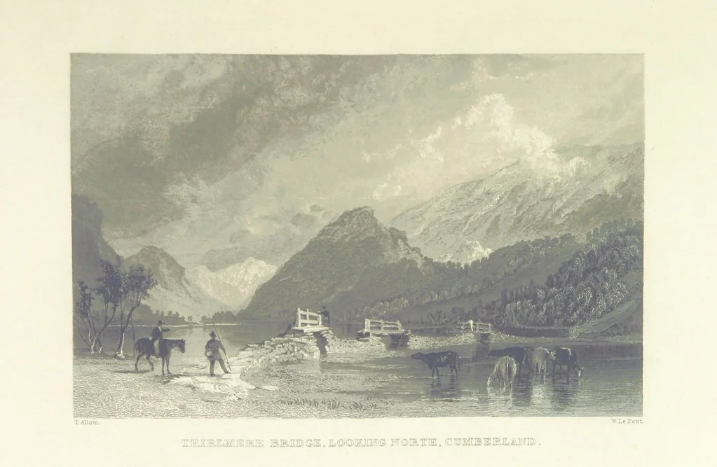 An illustration from Westmorland, Cumberland, Durham, and Northumberland, illustrated from original drawings by T. Allom, G. Pickering, &c. With descriptions by T. Rose, 1858, leaf 429