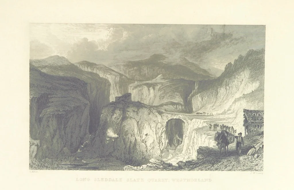 An illustration from Westmorland, Cumberland, Durham, and Northumberland, illustrated from original drawings by T. Allom, G. Pickering, &c. With descriptions by T. Rose, 1858, leaf 447
