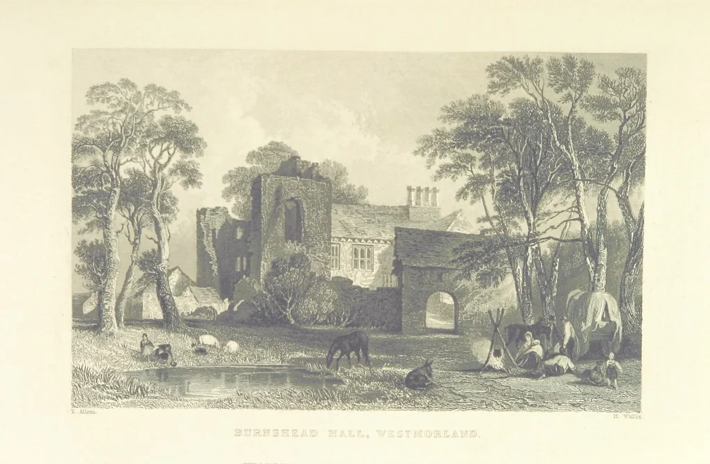 An illustration from Westmorland, Cumberland, Durham, and Northumberland, illustrated from original drawings by T. Allom, G. Pickering, &c. With descriptions by T. Rose, 1858, leaf 453
