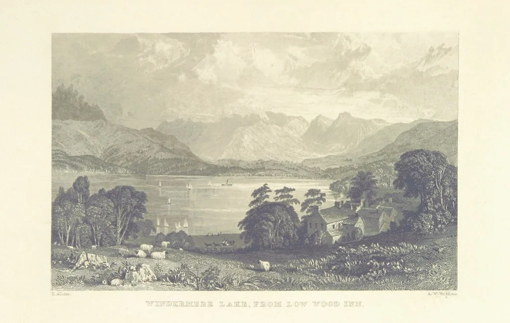 An illustration from Westmorland, Cumberland, Durham, and Northumberland, illustrated from original drawings by T. Allom, G. Pickering, &c. With descriptions by T. Rose, 1858, leaf 75