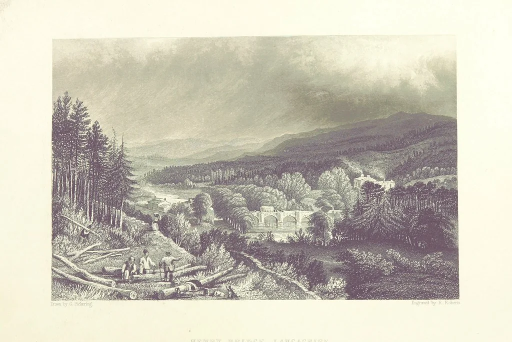 An illustration from Westmorland, Cumberland, Durham, and Northumberland, illustrated from original drawings by T. Allom, G. Pickering, &c. With descriptions by T. Rose, 1858, leaf 8