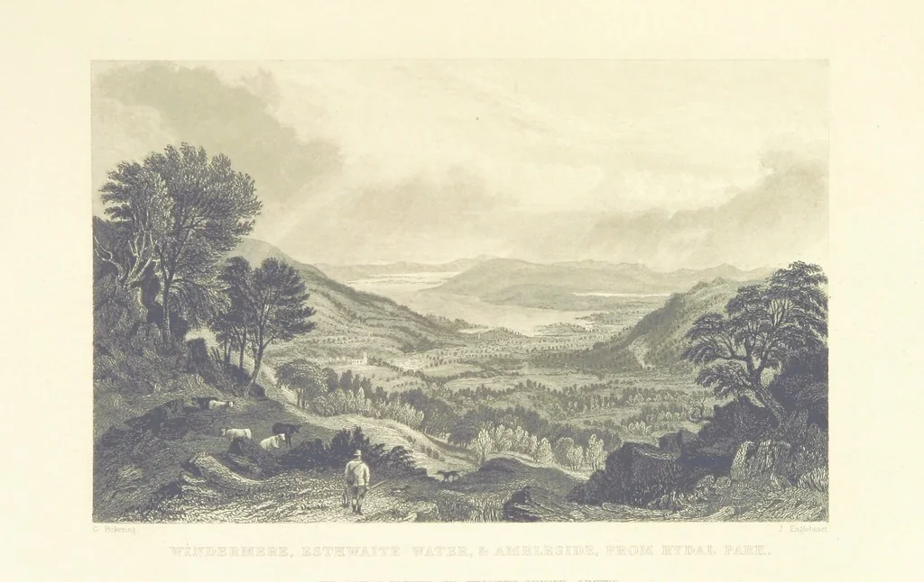An illustration from Westmorland, Cumberland, Durham, and Northumberland, illustrated from original drawings by T. Allom, G. Pickering, &c. With descriptions by T. Rose, 1858, leaf 89