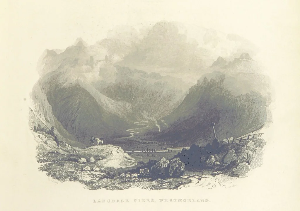 An illustration from Westmorland, Cumberland, Durham, and Northumberland, illustrated from original drawings by T. Allom, G. Pickering, &c. With descriptions by T. Rose, 1858, leaf 9