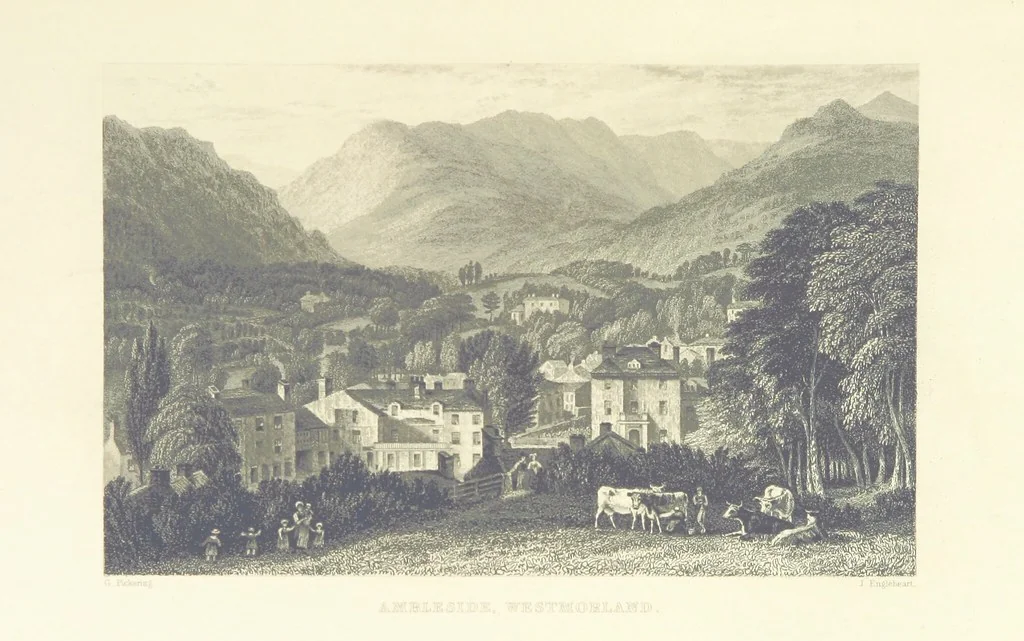 An illustration from Westmorland, Cumberland, Durham, and Northumberland, illustrated from original drawings by T. Allom, G. Pickering, &c. With descriptions by T. Rose, 1858, leaf 95