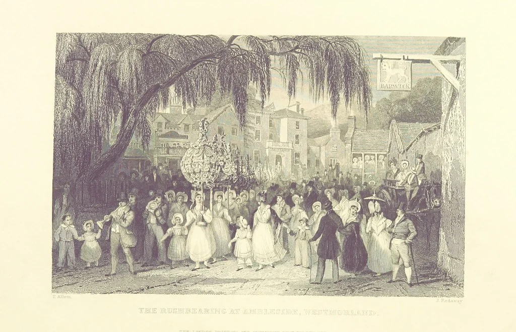 An illustration from Westmorland, Cumberland, Durham, and Northumberland, illustrated from original drawings by T. Allom, G. Pickering, &c. With descriptions by T. Rose, 1858, leaf 98