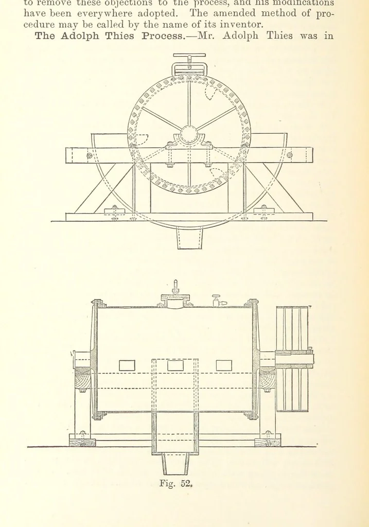 An illustration from The Metallurgy of Gold, etc, 1894, leaf 272