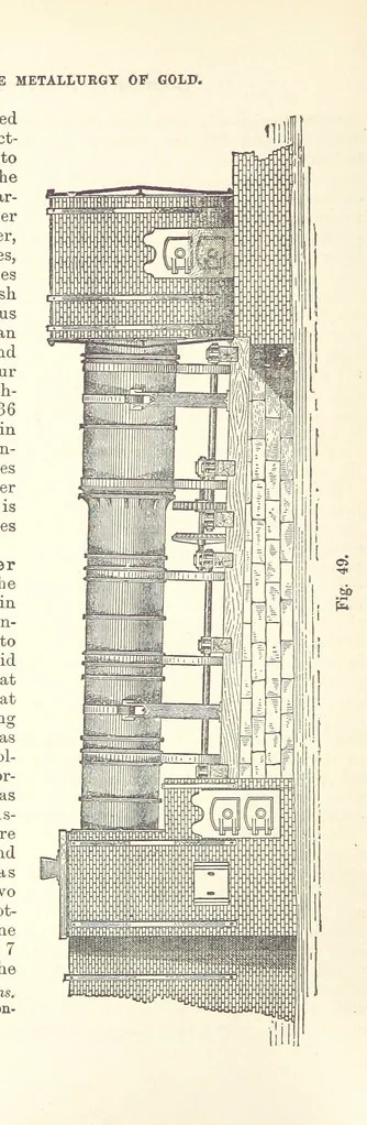 An illustration from The Metallurgy of Gold ... Second edition, 1896, leaf 272