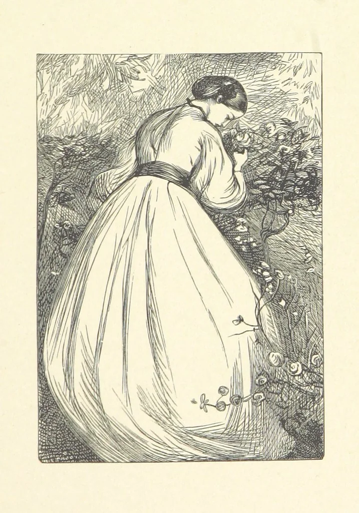 An illustration from A round of days described in original poems by some of our most celebrated poets, and in pictures by eminent artists engraved by the Brothers Dalziel, 1866, leaf 119