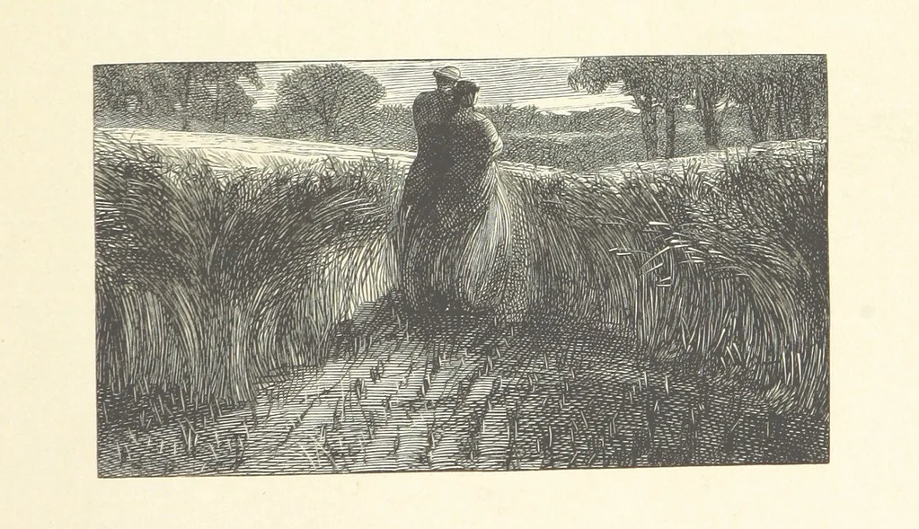 An illustration from A round of days described in original poems by some of our most celebrated poets, and in pictures by eminent artists engraved by the Brothers Dalziel, 1866, leaf 127