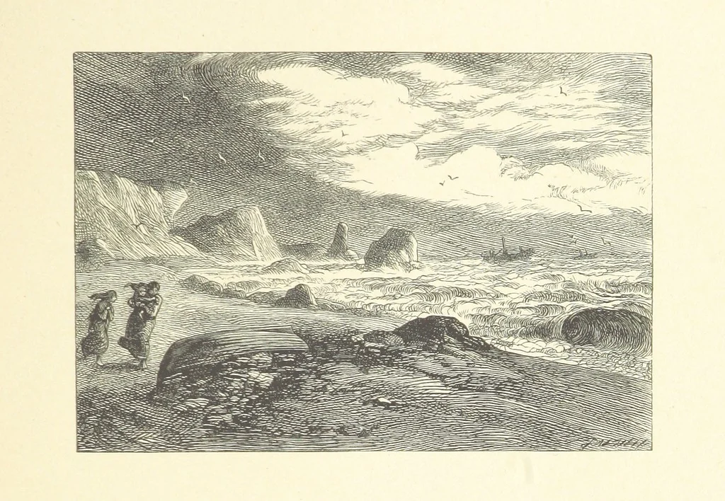 An illustration from A round of days described in original poems by some of our most celebrated poets, and in pictures by eminent artists engraved by the Brothers Dalziel, 1866, leaf 133