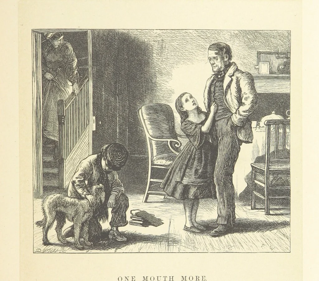 An illustration from A round of days described in original poems by some of our most celebrated poets, and in pictures by eminent artists engraved by the Brothers Dalziel, 1866, leaf 135