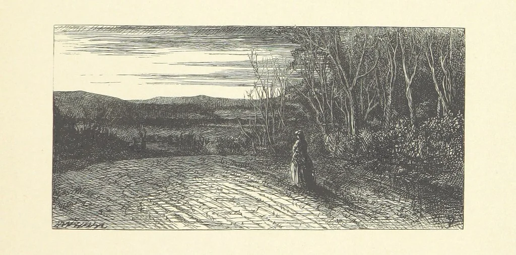 An illustration from A round of days described in original poems by some of our most celebrated poets, and in pictures by eminent artists engraved by the Brothers Dalziel, 1866, leaf 141