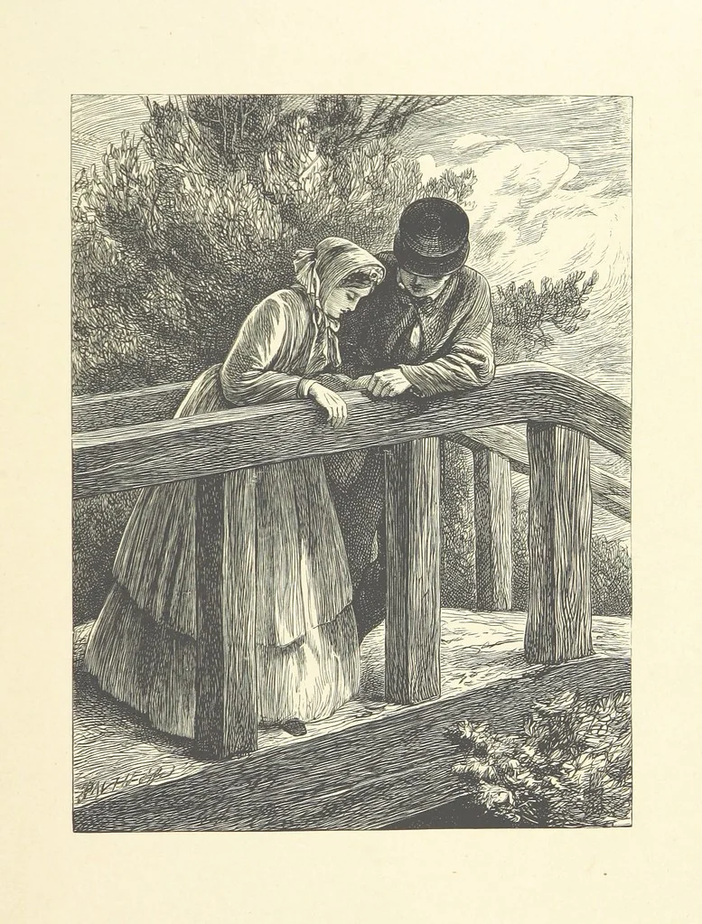 An illustration from A round of days described in original poems by some of our most celebrated poets, and in pictures by eminent artists engraved by the Brothers Dalziel, 1866, leaf 147