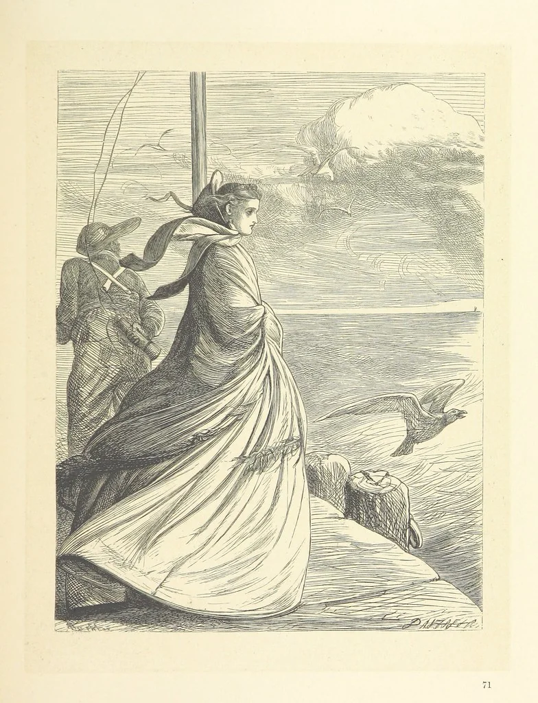 An illustration from A round of days described in original poems by some of our most celebrated poets, and in pictures by eminent artists engraved by the Brothers Dalziel, 1866, leaf 161