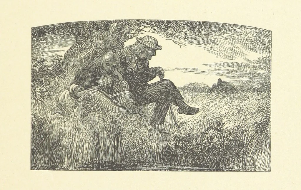 An illustration from A round of days described in original poems by some of our most celebrated poets, and in pictures by eminent artists engraved by the Brothers Dalziel, 1866, leaf 171