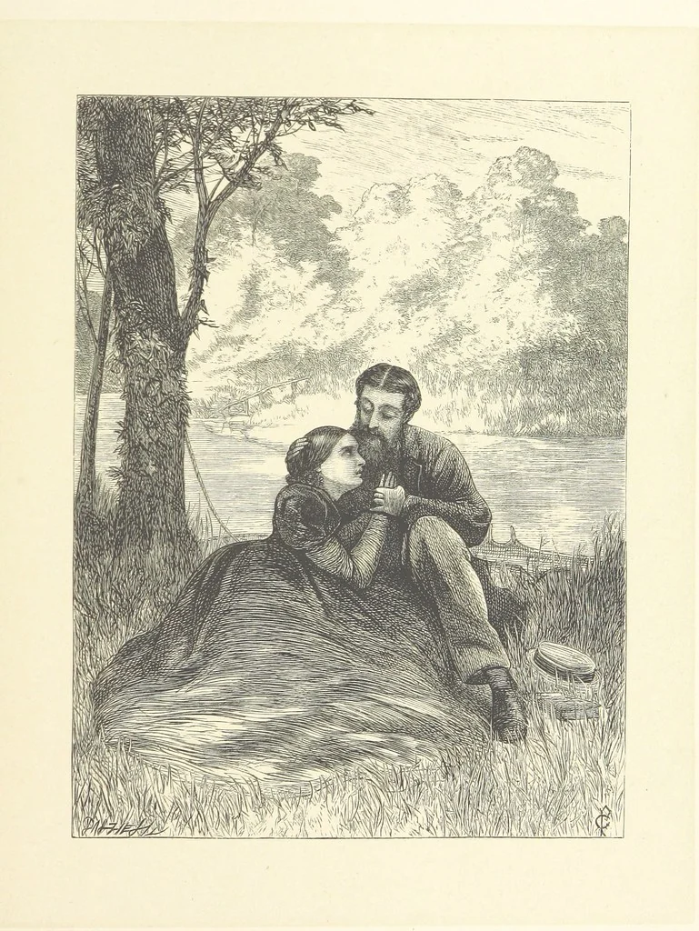 An illustration from A round of days described in original poems by some of our most celebrated poets, and in pictures by eminent artists engraved by the Brothers Dalziel, 1866, leaf 181
