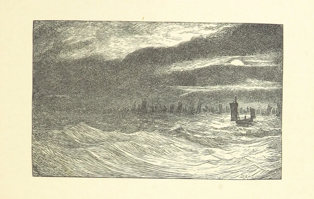 An illustration from A round of days described in original poems by some of our most celebrated poets, and in pictures by eminent artists engraved by the Brothers Dalziel, 1866, leaf 185