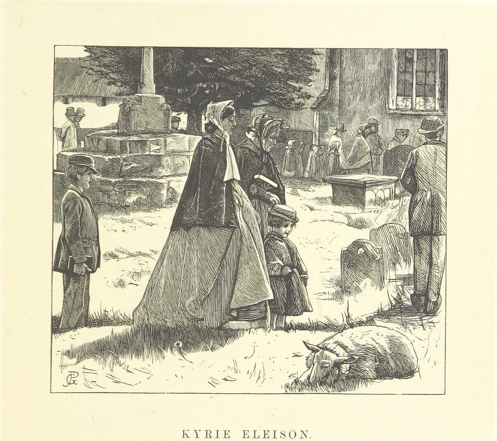 An illustration from A round of days described in original poems by some of our most celebrated poets, and in pictures by eminent artists engraved by the Brothers Dalziel, 1866, leaf 201