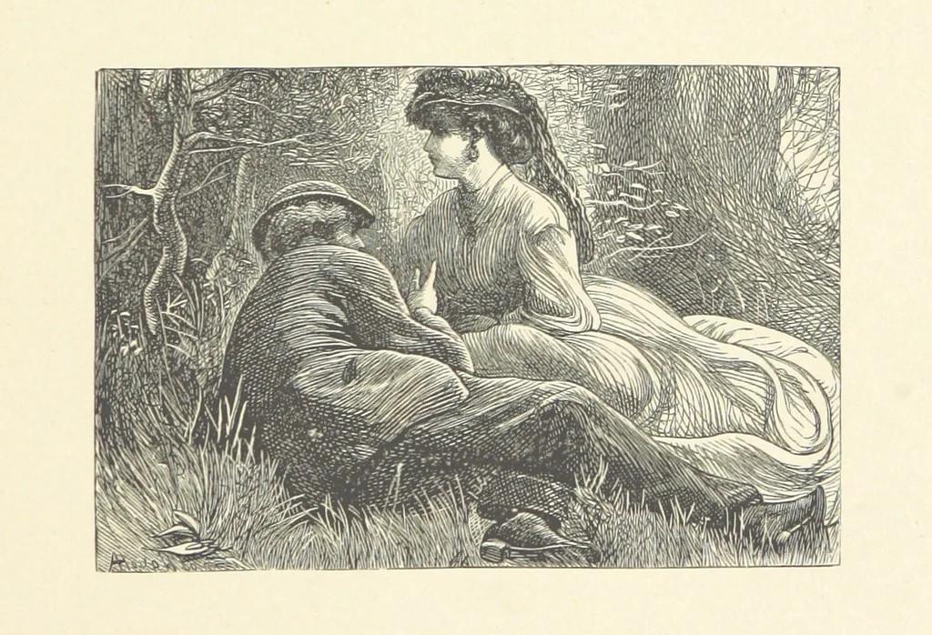 An illustration from A round of days described in original poems by some of our most celebrated poets, and in pictures by eminent artists engraved by the Brothers Dalziel, 1866, leaf 23