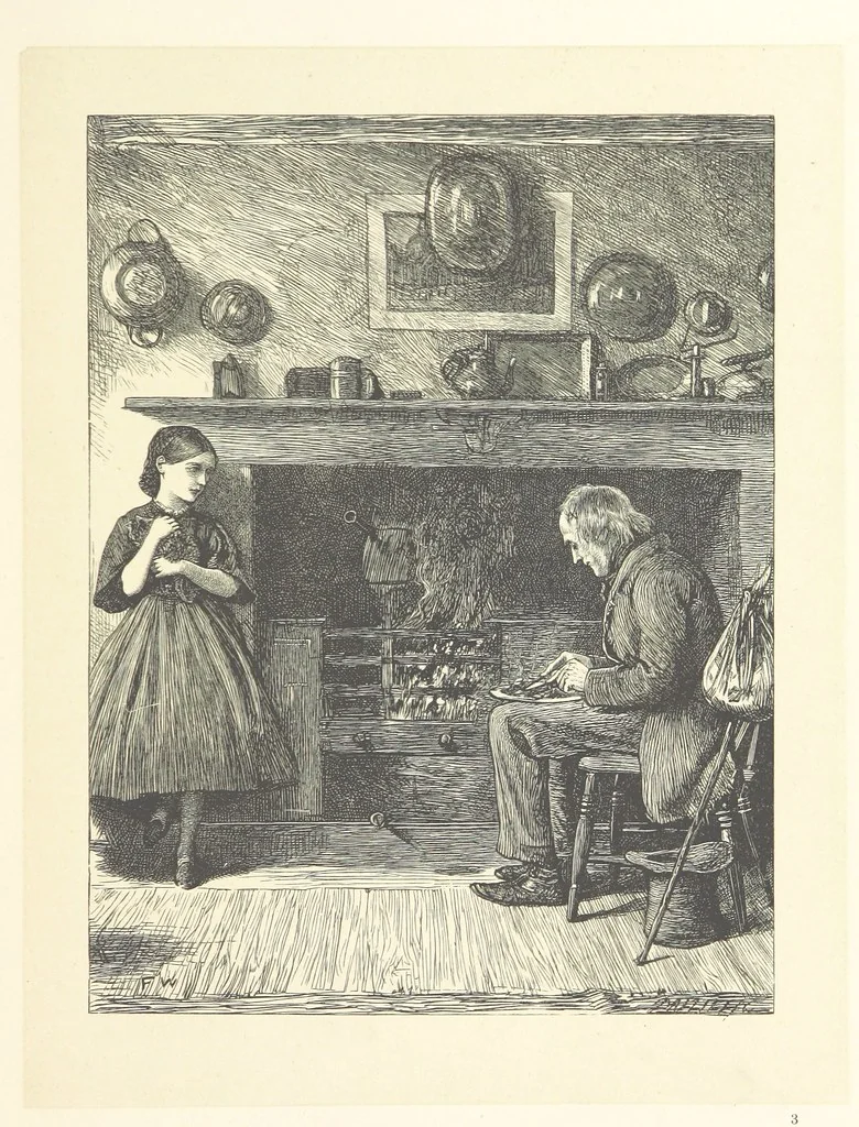 An illustration from A round of days described in original poems by some of our most celebrated poets, and in pictures by eminent artists engraved by the Brothers Dalziel, 1866, leaf 25