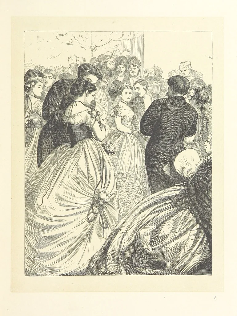 An illustration from A round of days described in original poems by some of our most celebrated poets, and in pictures by eminent artists engraved by the Brothers Dalziel, 1866, leaf 29