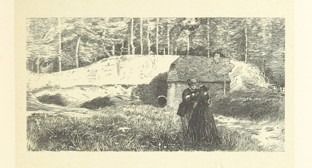 An illustration from A round of days described in original poems by some of our most celebrated poets, and in pictures by eminent artists engraved by the Brothers Dalziel, 1866, leaf 53