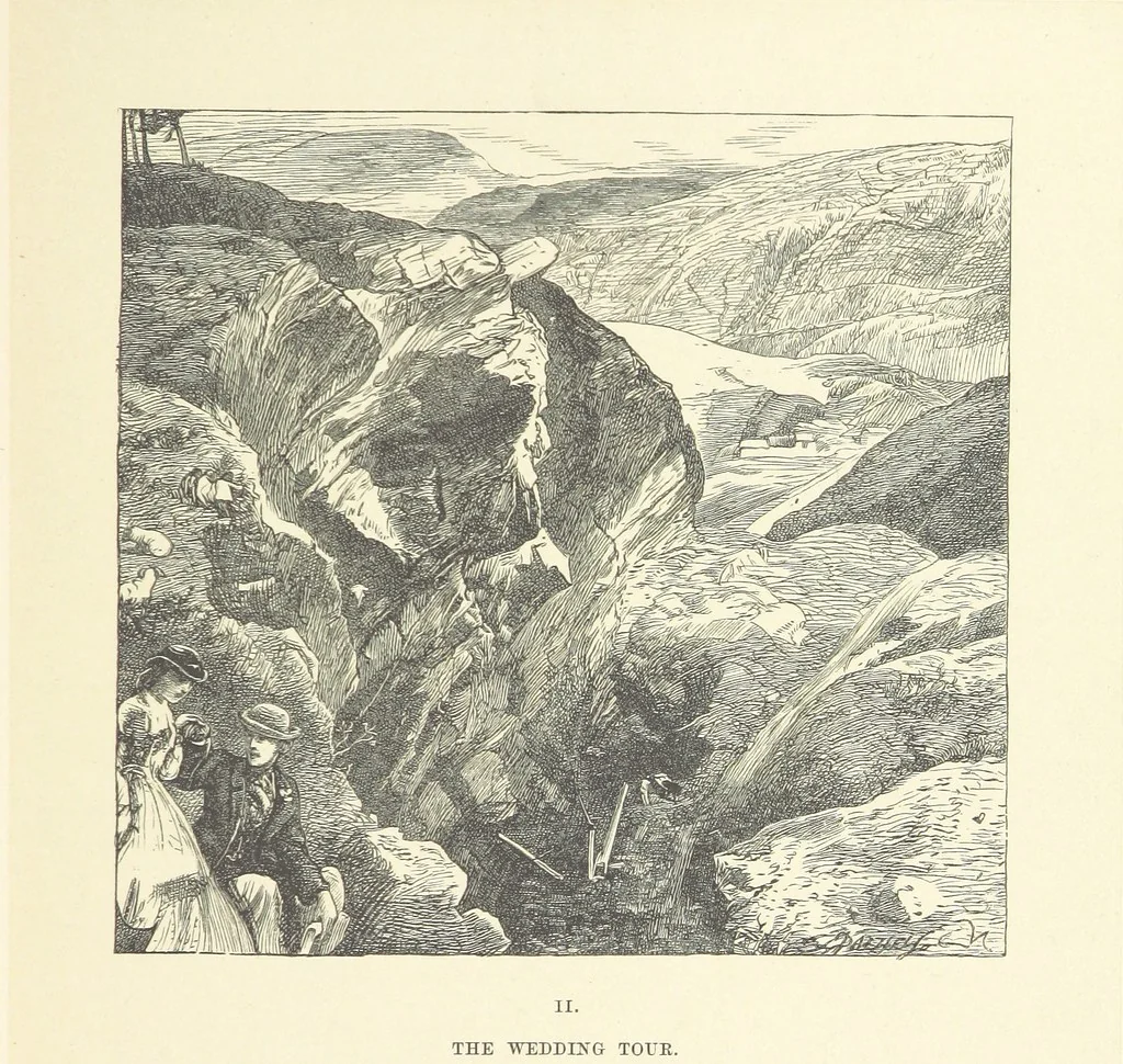 An illustration from A round of days described in original poems by some of our most celebrated poets, and in pictures by eminent artists engraved by the Brothers Dalziel, 1866, leaf 55