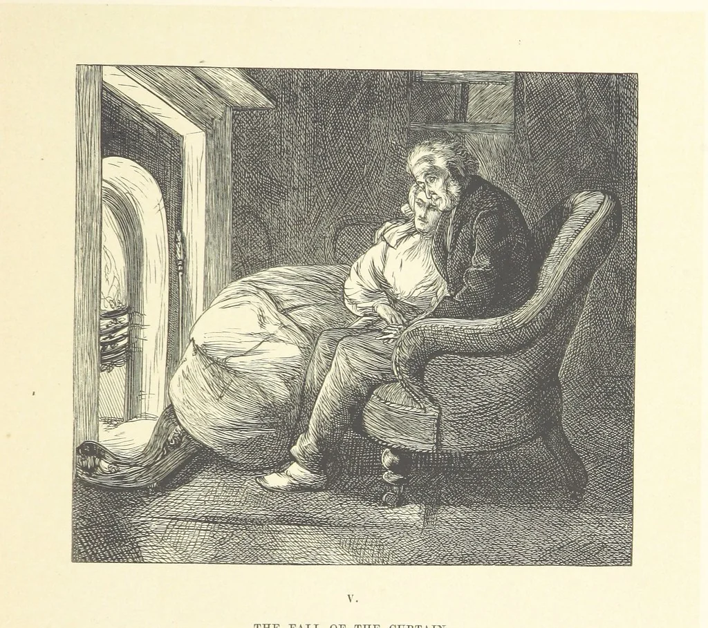 An illustration from A round of days described in original poems by some of our most celebrated poets, and in pictures by eminent artists engraved by the Brothers Dalziel, 1866, leaf 61