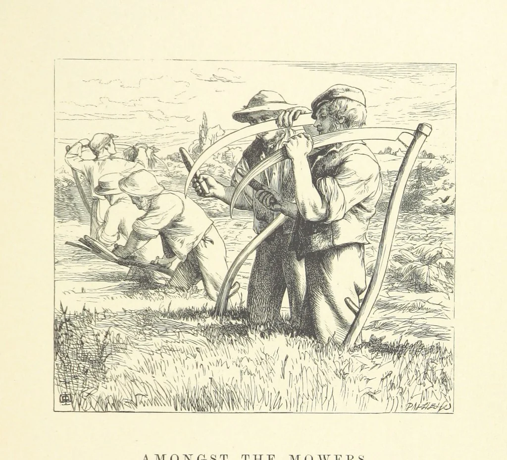 An illustration from A round of days described in original poems by some of our most celebrated poets, and in pictures by eminent artists engraved by the Brothers Dalziel, 1866, leaf 71