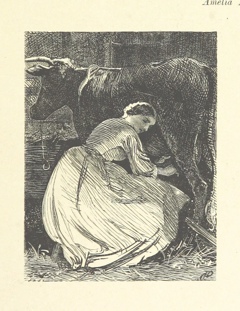 An illustration from A round of days described in original poems by some of our most celebrated poets, and in pictures by eminent artists engraved by the Brothers Dalziel, 1866, leaf 85