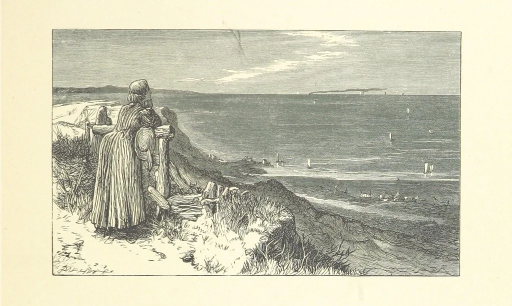 An illustration from A round of days described in original poems by some of our most celebrated poets, and in pictures by eminent artists engraved by the Brothers Dalziel, 1866, leaf 87