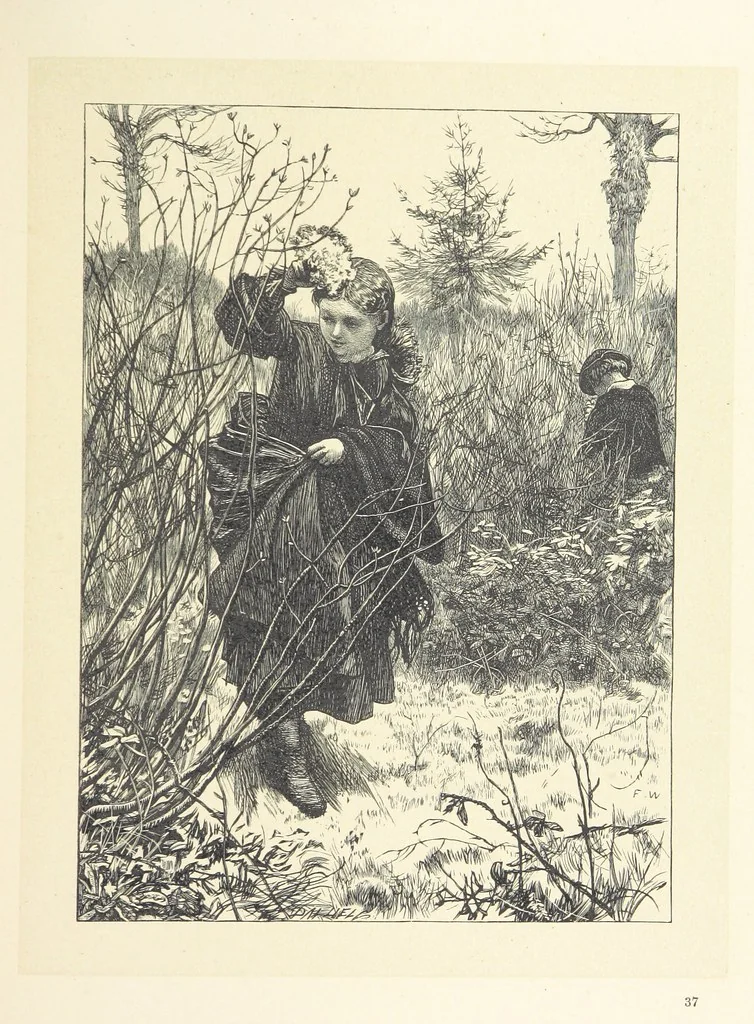 An illustration from A round of days described in original poems by some of our most celebrated poets, and in pictures by eminent artists engraved by the Brothers Dalziel, 1866, leaf 93