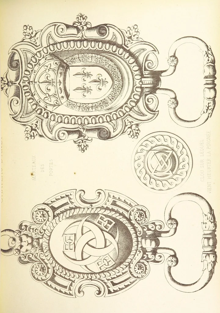 An illustration from Histoire et description du Château d'Anet, depuis le dixième siècle jusqu'à nos jours. Précédée d'une notice sur la ville d'Anet, ... et contenant une étude sur Diane de Poitiers, 1875, leaf 131