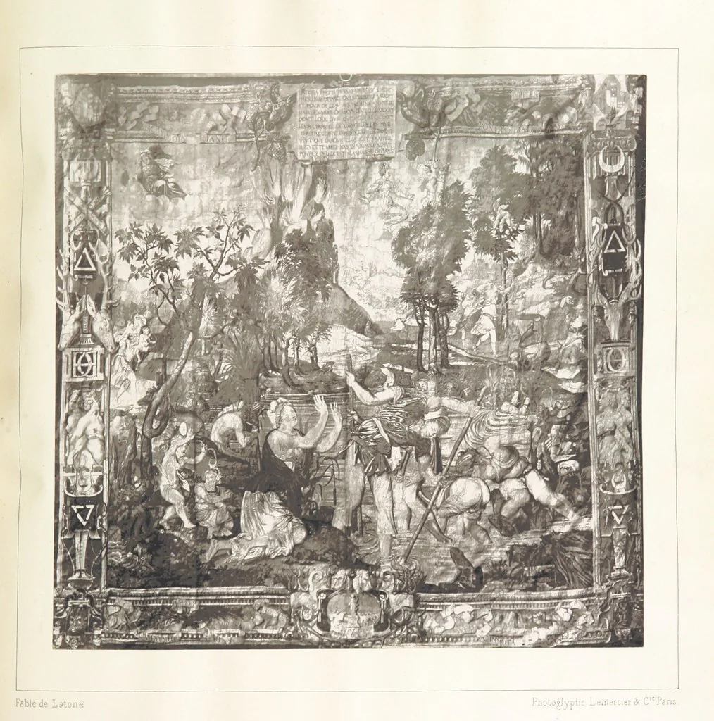 An illustration from Histoire et description du Château d'Anet, depuis le dixième siècle jusqu'à nos jours. Précédée d'une notice sur la ville d'Anet, ... et contenant une étude sur Diane de Poitiers, 1875, leaf 167