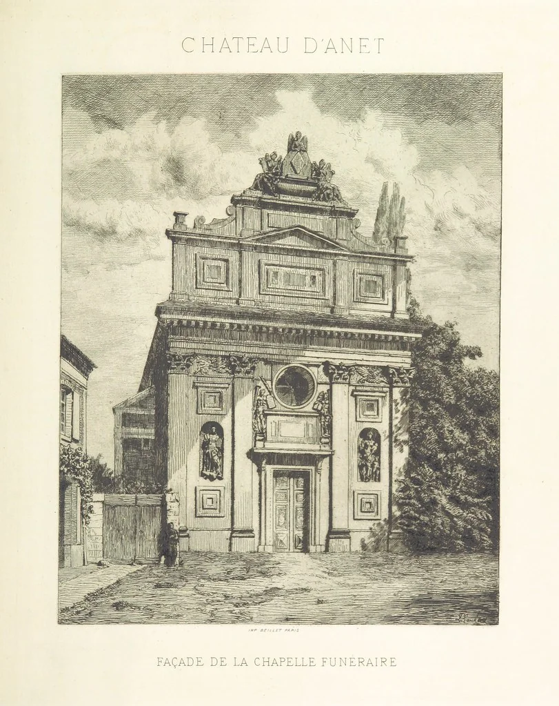 An illustration from Histoire et description du Château d'Anet, depuis le dixième siècle jusqu'à nos jours. Précédée d'une notice sur la ville d'Anet, ... et contenant une étude sur Diane de Poitiers, 1875, leaf 193