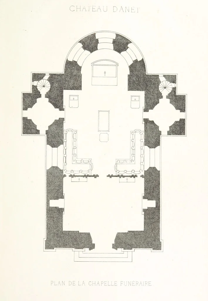 An illustration from Histoire et description du Château d'Anet, depuis le dixième siècle jusqu'à nos jours. Précédée d'une notice sur la ville d'Anet, ... et contenant une étude sur Diane de Poitiers, 1875, leaf 197