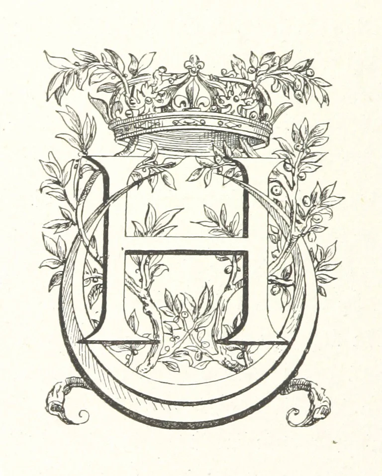 An illustration from Histoire et description du Château d'Anet, depuis le dixième siècle jusqu'à nos jours. Précédée d'une notice sur la ville d'Anet, ... et contenant une étude sur Diane de Poitiers, 1875, leaf 208